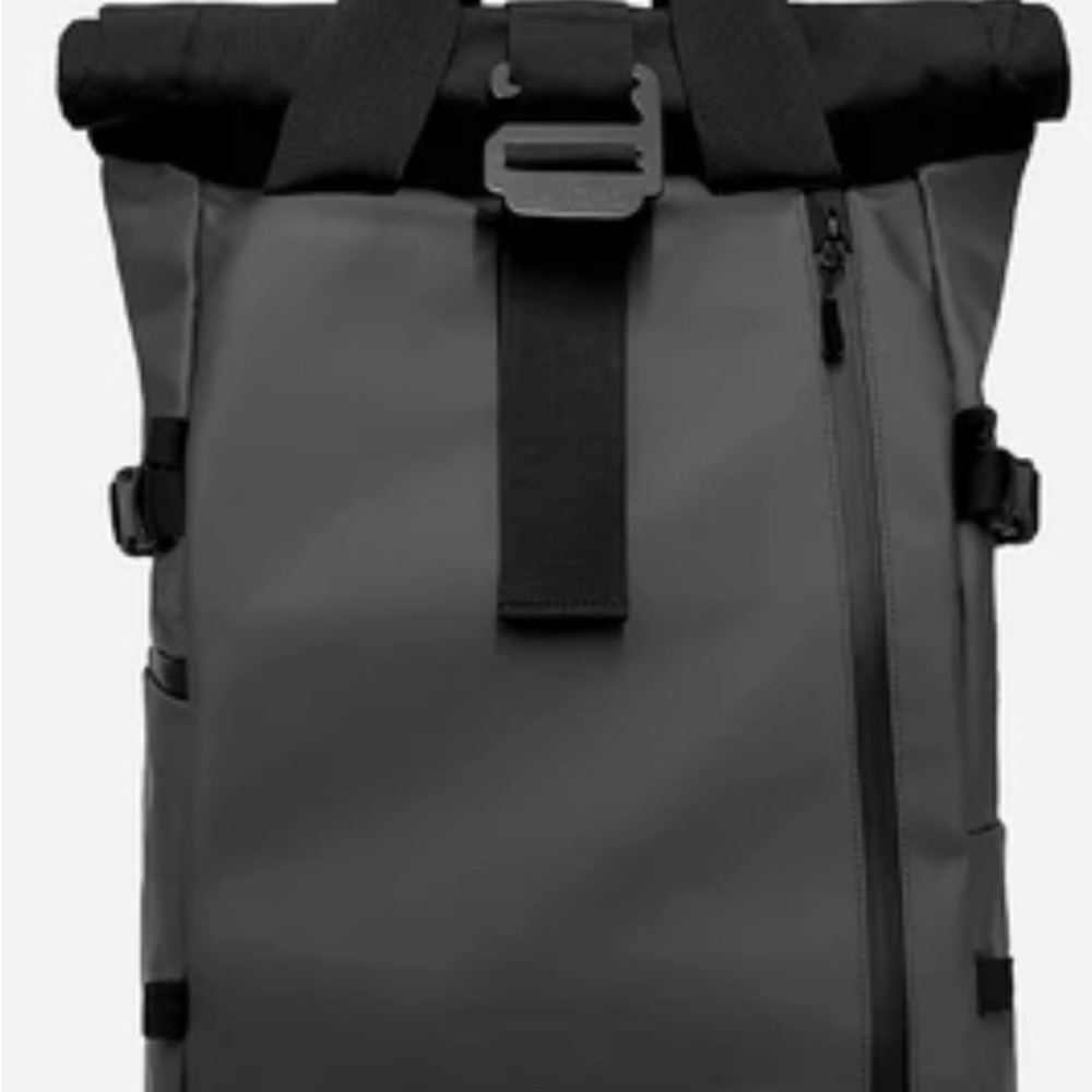 Black and Gray Minimalist Backpacks with Water-Resistant Design